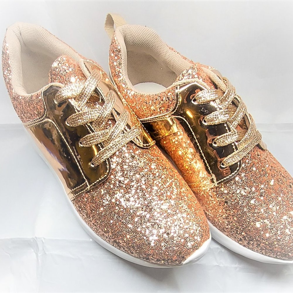 Women's Fashion Sneakers Size 6 1/2 New Rose Gold